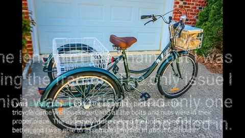 Buyer Feedback: Viribus 24" 26" Adult Tricycle with Front & Rear Wheeled Baskets, 1 Speed 7 Spe...