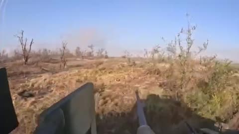 The M2 Bradley Infantry Fighting Vehicle takes a direct tank hit in Ukraine