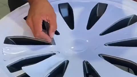 Car wheel hub pattern painting design car repair wheel hub
