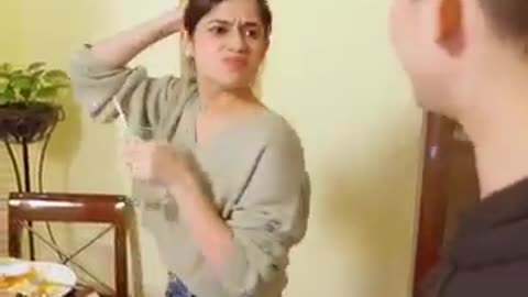 Sister and brother slap comedy