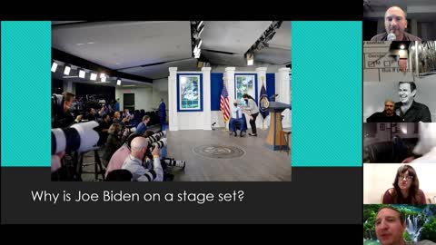 Why is Joe Biden on a stage set? And why the cover-up?