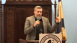 Moshe Hill speaks at Queens Village Republican Club