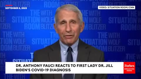 DR. ANTHONY FAUCI REACTS TO FIRST LADY DR. JILL BIDEN GETTING COVID-19