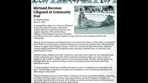 Mermaid Becomes Lifeguard At Community Pool