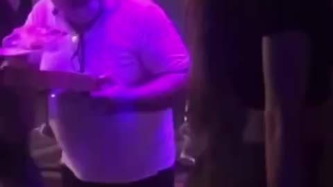 Drunk Man Shocked by A Beautiful girl