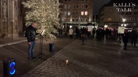 Demo auf dem Hauptmarkt in Nürnberg 20. Dezember 2020