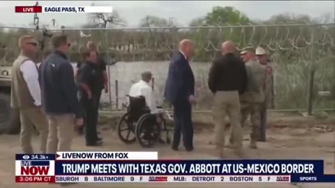 President Trump at the border. Illegals calling out his name.