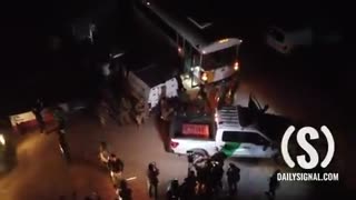 Border patrol in El Paso blocking the media from filming illegal aliens boarding a bus at gate 42