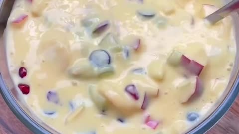 Fruit custard recipe