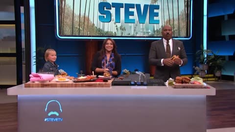 Steve Harvey & Rachael Ray Surprise 9-Year-Old Kid Chef! 🍔
