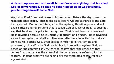 2Thessalonians 2 -- The rebellion comes first