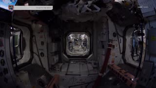 Space station fisheye Fly- through 4k (ultra HD)