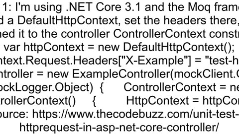 How to setup RequestHeader in FakeHttpContext for Unit Testing