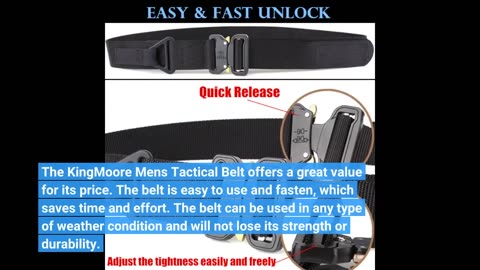 Customer Reviews: KingMoore Men's Tactical Belt Heavy Duty Webbing Belt Adjustable Military Sty...