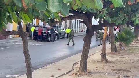 Operativo de la Policía en el Centro e Cartagena