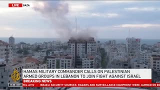 The Moment a Missile Strike Hits Building During Live TV Report