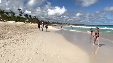 ---- Beautiful day at Punta Cana beach _ beach walk 4K --