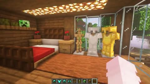 How to build modern wooden house in Minecraft