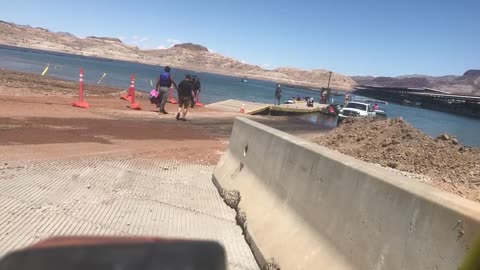 Taking a look at one of two boat ramps to get in Lake Mead