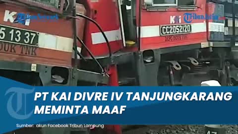 PT KAI Sampaikan Permohonan Maaf Terkait Kecelakaan 2 Kereta Api Babaranjang di Lampung