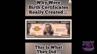 Here is the reason why the elites created birth certificates for us.