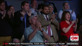 Crowd Erupts In Standing Ovation For Trump At CNN Town Hall