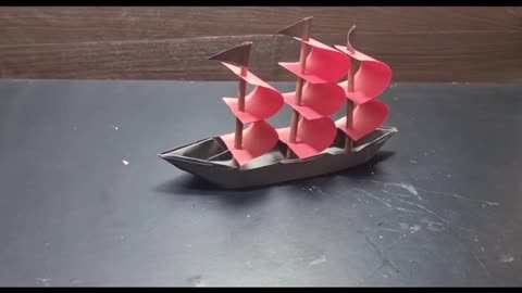 Origami pirate ship