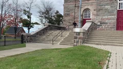 An Almost Successful Razor Scooter Stairs Stunt