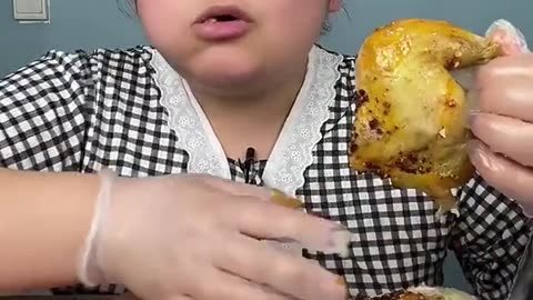 Eating eggs and chicken ASMR