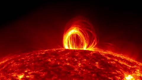 NASA - Fiery Looping Rain on the Sun