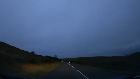 Night driving to Warren inn carpark Dartmoor speedlapse 27th Sep 2022