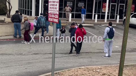 Pvt security guard kicks out the illegals from the shopping center.