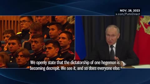 Putin: Russia is fighting to liberate itself and the World