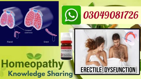 Erectile dysfunction!! Homeopathic medicine for erectile dysfunction (ED)! Erection problem causes!!