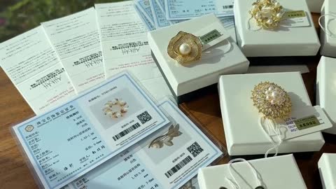 A collection of natural pearl brooches for the Japanese imperial family