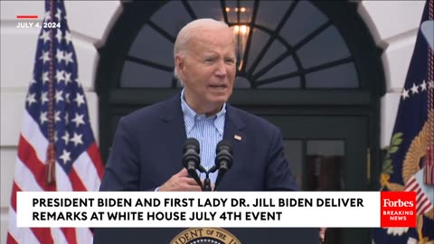 Biden Takes Aim At Trump At White House July 4th Event