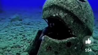 Helmet of a Giant found by accident while underwater diving.