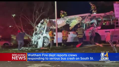 Waltham Fire Department reports crews responding to serious bus crash on South Street