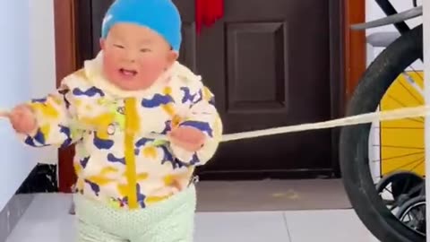 Baby laughing