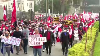 Anti-government protesters clash with police in Lima