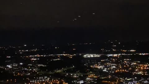 Airplane landing timelapse