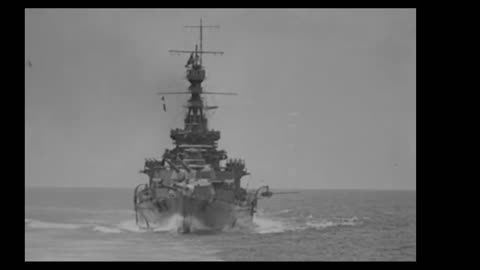 HMS Repulse Firing Her Guns