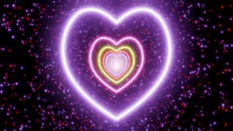 719. ❣️Stellar Love❤️A Soothing Neon 💗Hearts Tunnel🩷#PiS1m 👁️enjoy! #PiSrnd