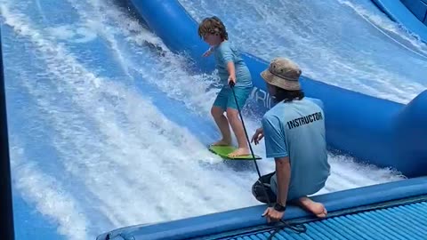 Learning to surf | Flowrider | 1 Utama Mall | Kuala Lumpur | Malaysia | Family Travel