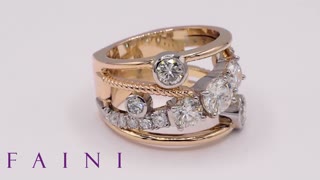 FAINI - 14k 2Tone Diamond Ladies Ring