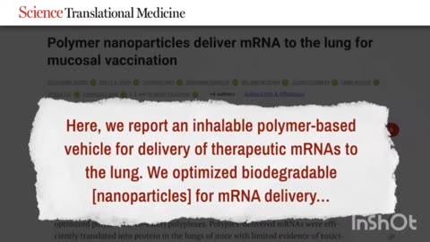 RESEARCHERS CREATE AEROSOLIZED MRNA "VACCINE"