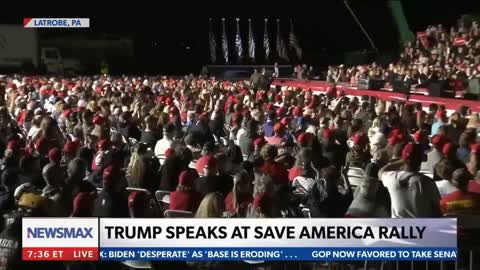 President Donald J Trump Speech at Save America Rally in Latrobe, Pennsylvania - Main Segments