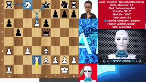 Stockfish SACRIFICED his QUEEN Against GOTHAM CHESS | Stockfish Vs Levy Rozman | Gotham clips |Chess