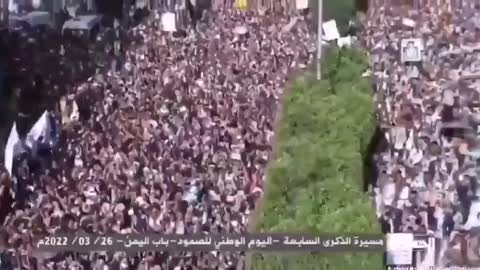 Massive demonstration in Sana'a in Yemen against the war waged by the Saudi-led coalition