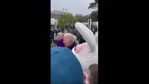 'Easter Bunny' Whisks Biden Away as He Starts Discussing Afghanistan